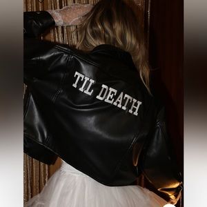 12th Tribe Til Death Faux Leather Jacket size small